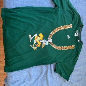 Adidas Forest Green Tee with Chain Graphic